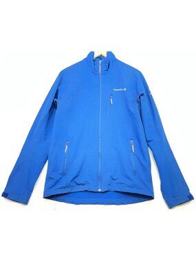 Merrell Men's Full Zip Aeroblock Softshell Jacket Long Sleeve M Blue Zip Pockets